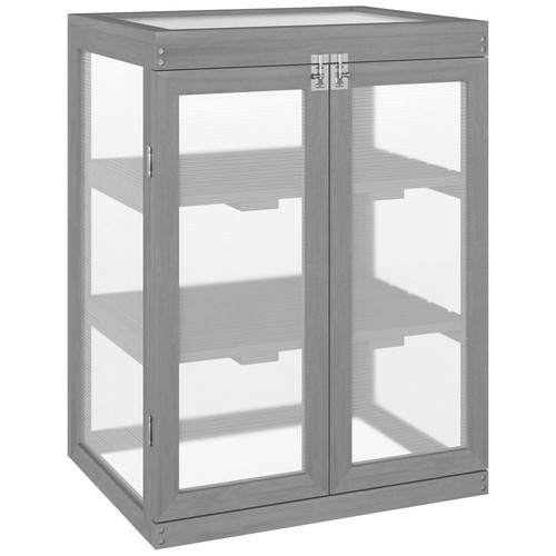 Tier wood greenhouse - 3-tier, plant