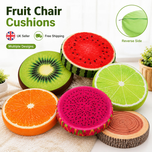 Colorful fruit chair cushions - colorful,