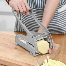 Potato Chipper Chip Chopper Cutter Slicer Maker & 2 Steel Edges 🍟 French Fries