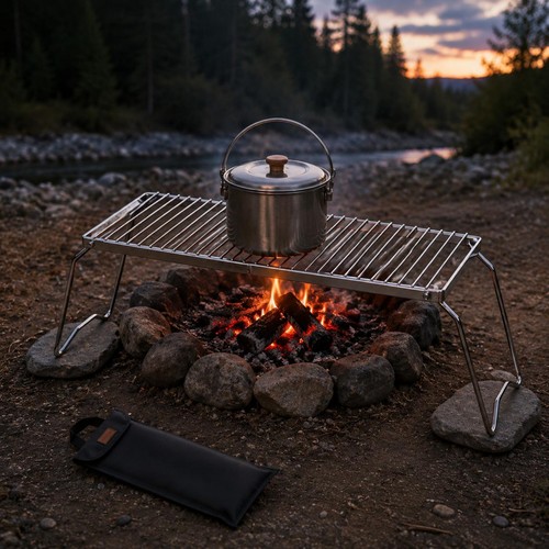 Camping cooker stand slatted - camping,
