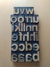 WOODEN Letterpress lower case
