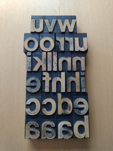 Wooden letterpress lower - wooden,