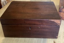 Antique Mahogany Sewing Box Lift Out Tray For Restoration 