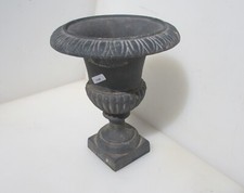 Vintage Iron Urn Planter Plant Pot Old Trough Tub 9"H