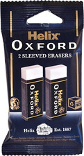 Helix Oxford Twin Pack of Erasers, Oxford Blue, Large