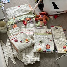 Mamas & Papas Full New Baby Nursery Bundle Cot Bed Curtains,Blanket,Duvet