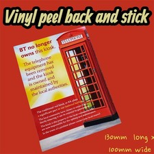 Notice inside Red Telephone