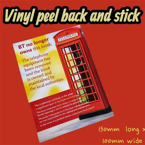 Notice inside red - inside, telephone