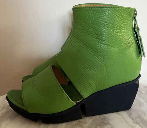 Trippen green leather platform - green,