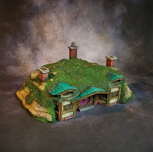 Painted hobbit house - painted, 2