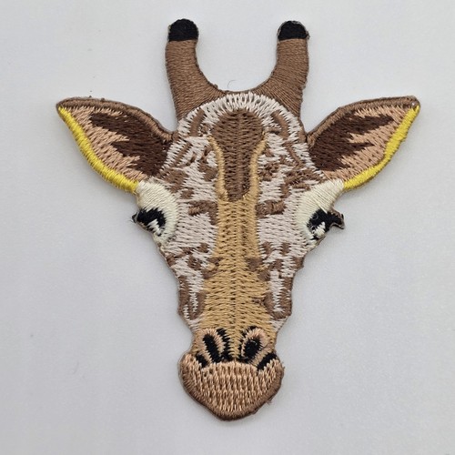 Giraffe head embroidered patch - giraffe,