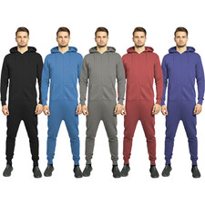 Mens Snuggle Warm Soft Fleece Hooded Zip 1Onesie All In One Jumpsuit Pyjamas UK