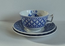 Spode Blue  Geranium Cup And Saucer and Tea Plate