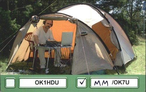 Vintage qsl card ok1hdu - card,