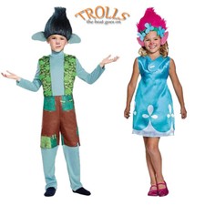 Boys Trolls Branch Costume Girls Trolls Poppy Kids Cosplay Outfit