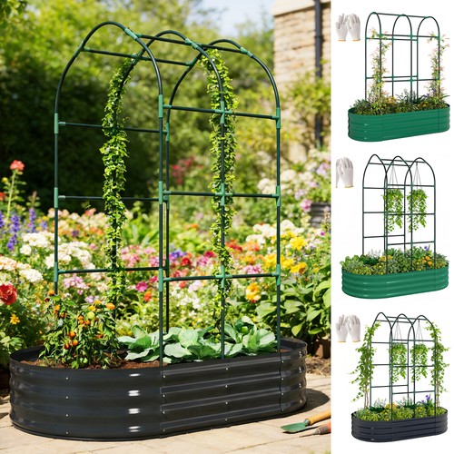 Galvanised raised garden - galvanised,