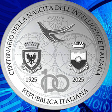ITALIA 2025 INTELLIGENCE ITALIANA MONETA 5 EURO ARGENTO PROOF tiratura solo 3000