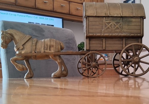Vintage gypsy caravan horse - vintage,