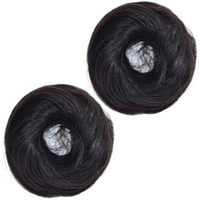 2 Pcs Hair Bun Extension Hairpiece Scrunchies Synthetic Hair Bun Rope