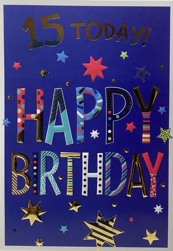 15th birthday card - 15th,