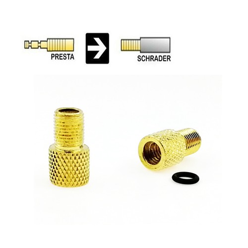 Brass adaptor presta - brass, to