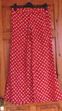 mod / northern soul orange wide leg trousers size 12 ( IW16 )
