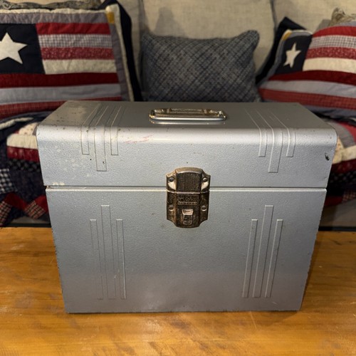 Vintage metal filing cabinet - vintage,