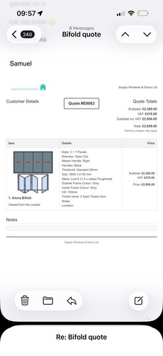 Aluminium fold doors with - bi-fold,
