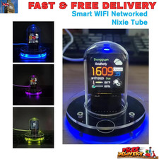 Smart WIFI Nixie Tube Alarm Clock Weather Station Desktop animation