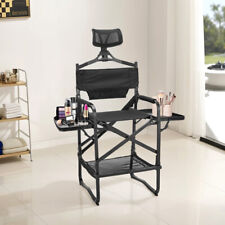 UK Professional Folding Black Director Chair Make up Artist Chair Aluminum Frame