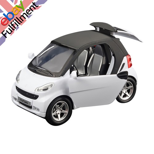 White pull back model car - pull-back,