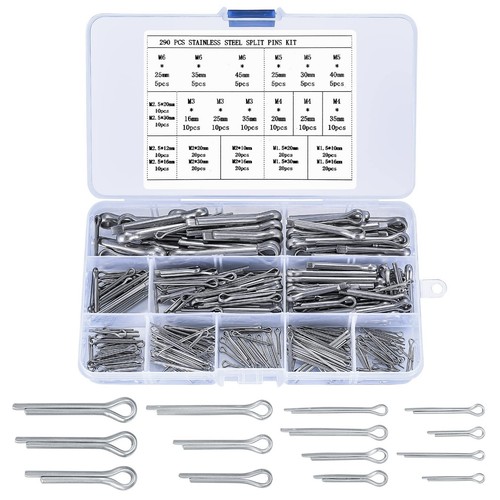 290 pcs cotter pins assortment - cotter,