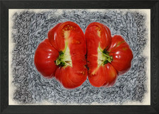 Divided Tomato Framed Wall Art