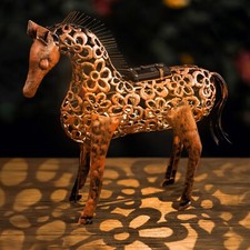 Garden Silhouette Solar Horse Light Ornament Animal LED Lighting Outdoor Decor