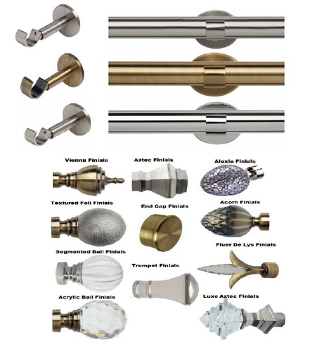 35mm eyelet metal curtain pole - eyelet,