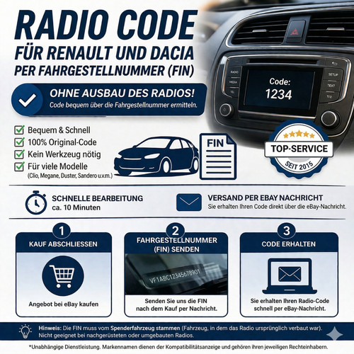 Radio code for renault - code,