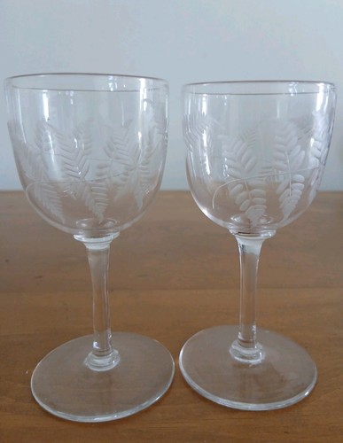 Pair antique victorian fern - pair,