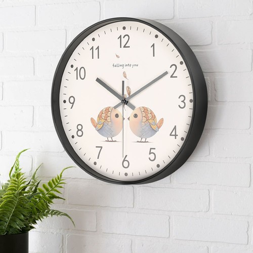 Non ticking wall clock - 12",