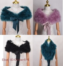Women Real Ostrich Feather Fur