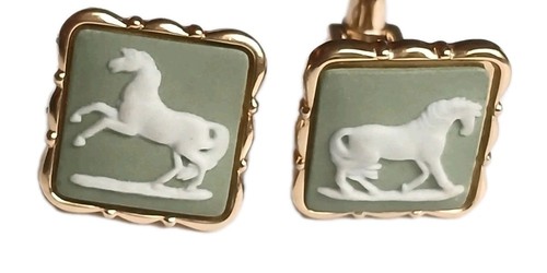 Wedgwood cufflinks horse - cufflinks,