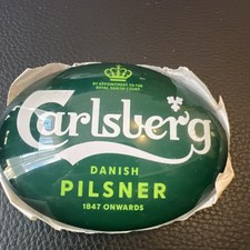 Carlsberg Oval Fisheye Badge, Beer Pump, Font, Mancave, Pub, Bar, Lager, Ale,