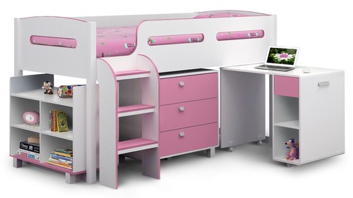 Pink cabin bed - cabin, with
