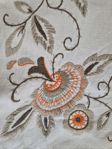 Vintage 60s hand - vintage, embroidered