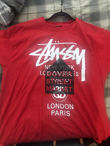 Stussy dsm red tee - stussy, sz