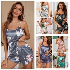 Women Ladies Satin Silk Lace