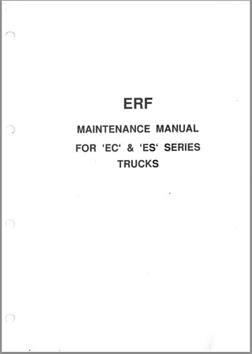Erf maintenance manual - maintenance, ec