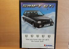 Original 1988 SUZUKI SWIFT GTi advert frame-ready wall-art flat-pack