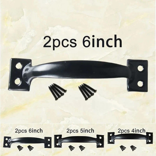 2pcs door handle 8pcs screws - door,