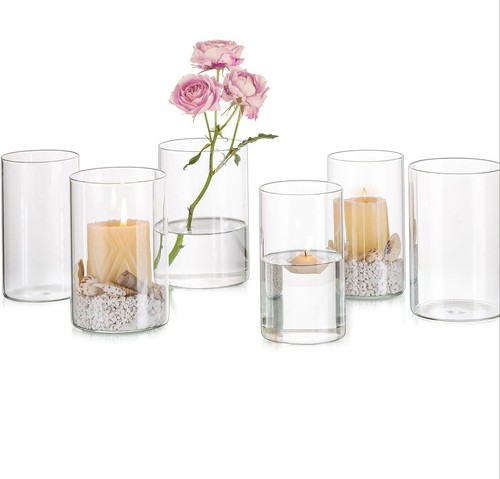 Hewory glass hurricane candle - glass,