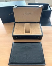 FRANK MULLER BLACK CROCODILE WATCH BOX, CERT HOLDER GI140